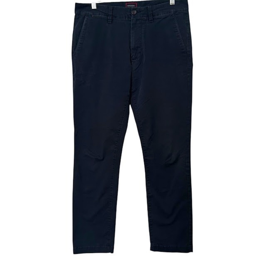UNTUCKit Navy Blue Tan St. Clair Straight Leg Chino Pants‎ Mens 30 x 30
